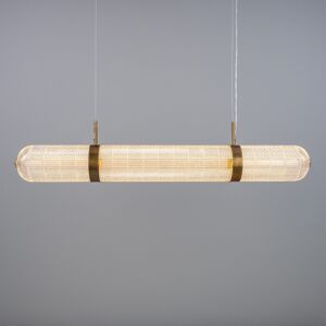 Mullan Lighting Ashford Linear Pendant Light, Antique Brass Mullan Lighting Ashford Linear Pendant Light, Antique Brass