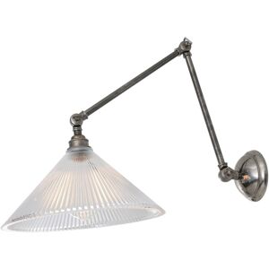 Mullan Lighting Rebell Adjustable Arm Wall Light, Antique Silver Mullan Lighting Rebell Adjustable Arm Wall Light, Antique Silver