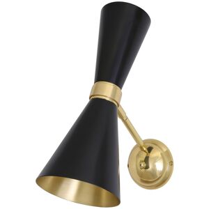 Mullan Lighting Cairo Adjustable Wall Light, Polished Brass, Matt Black Mullan Lighting Cairo Adjustable Wall Light, Polished Brass, Matt Black