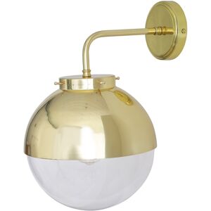 Mullan Lighting Florence Globe Wall Light, Polished Brass, Clear Glass Mullan Lighting Florence Globe Wall Light, Polished Brass, Clear Glass