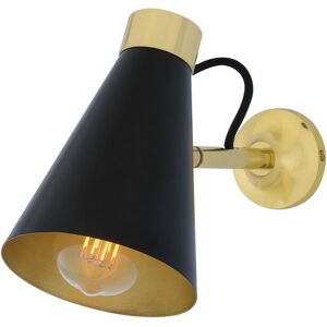 Mullan Lighting Preston Wall Light, Matt Black and Polished Brass Mullan Lighting Preston Wall Light, Matt Black and Polished Brass