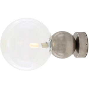 Mullan Lighting Helena Globe Wall Light, Antique Silver, Clear Glass Mullan Lighting Helena Globe Wall Light, Antique Silver, Clear Glass