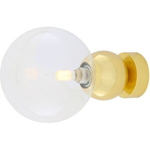 Mullan Lighting Helena Globe Wall Light, Polished Brass, Clear Glass Mullan Lighting Helena Globe Wall Light, Polished Brass, Clear Glass