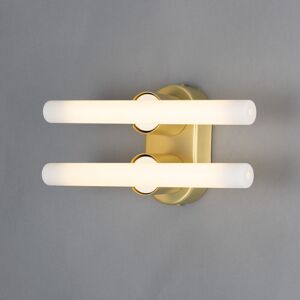 Mullan Lighting Valencia Double Wall Light, Satin Brass Mullan Lighting Valencia Double Wall Light, Satin Brass