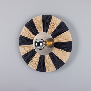 Mullan Lighting Vernon Raffia Wall Light, Antique Silver Mullan Lighting Vernon Raffia Wall Light, Antique Silver