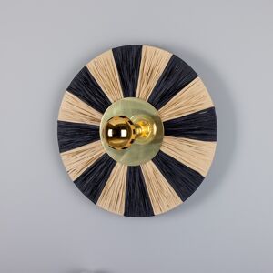 Mullan Lighting Vernon Raffia Wall Light, Polished Brass Mullan Lighting Vernon Raffia Wall Light, Polished Brass