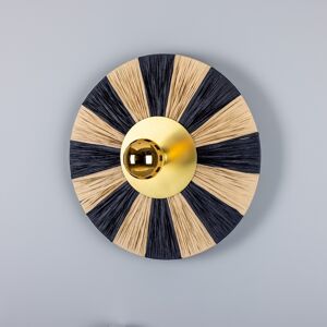 Mullan Lighting Vernon Raffia Wall Light, Satin Brass Mullan Lighting Vernon Raffia Wall Light, Satin Brass