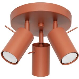 Sollux Lighting Ring Modern Ceiling Spotlight Cluster 3 Light Red Ochra Sollux Lighting Ring Modern Ceiling Spotlight Cluster 3 Light Red Ochra