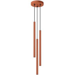 Sollux Lighting Pastelo Modern Cluster Drop Pendant Lamp 3 Light Red Ochre Sollux Lighting Pastelo Modern Cluster Drop Pendant Lamp 3 Light Red Ochre