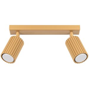 Sollux Lighting Karbon Minimalist Twin Ceiling Lamp 2 Gold Sollux Lighting Karbon Minimalist Twin Ceiling Lamp 2 Gold