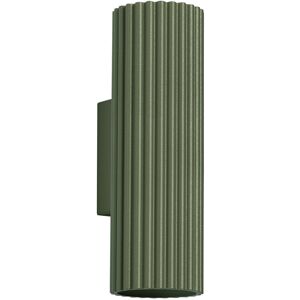 Sollux Lighting Karbon Minimalist Up Down Wall Lamp 20cm Olive Green Sollux Lighting Karbon Minimalist Up Down Wall Lamp 20cm Olive Green