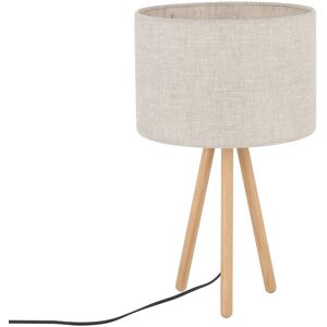 TK Lighting Tokyo Table Lamp With Round Shade Pine, Cream 1xE27 TK Lighting Tokyo Table Lamp With Round Shade Pine, Cream 1xE27