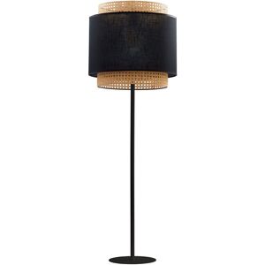 TK Lighting Boho Floor Lamp With Shade Black, Rattan 1xE27 TK Lighting Boho Floor Lamp With Shade Black, Rattan 1xE27