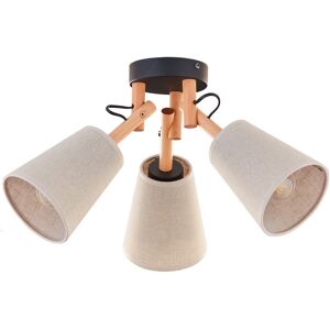 TK Lighting Vaio Multi Arm Semi Flush Ceiling Lamp Pine, Cream 3xE27 TK Lighting Vaio Multi Arm Semi Flush Ceiling Lamp Pine, Cream 3xE27