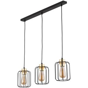 TK Lighting Galaxy Oval Wire Frame Bar Pendant Ceiling Light Black 3xE27 TK Lighting Galaxy Oval Wire Frame Bar Pendant Ceiling Light Black 3xE27