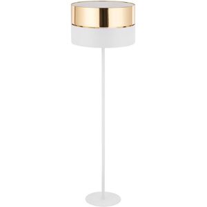 TK Lighting Hilton Floor Lamp With Shade White, Gold 1xE27 TK Lighting Hilton Floor Lamp With Shade White, Gold 1xE27