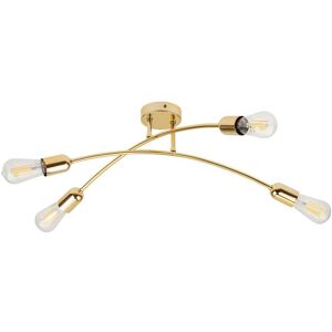 TK Lighting Helix Multi Arm Semi Flush Ceiling Lamp Gold 4xE27 TK Lighting Helix Multi Arm Semi Flush Ceiling Lamp Gold 4xE27