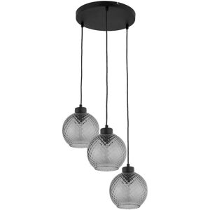 TK Lighting Devon Cluster Pendant Ceiling Light Black, Graphite Glass 3xE27 TK Lighting Devon Cluster Pendant Ceiling Light Black, Graphite Glass 3xE27