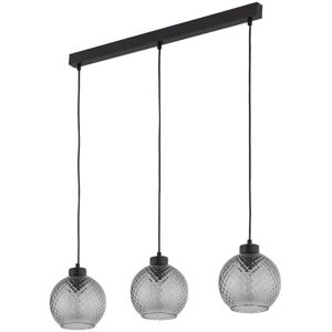 TK Lighting Devon Bar Pendant Ceiling Light Black, Graphite Glass 3xE27 TK Lighting Devon Bar Pendant Ceiling Light Black, Graphite Glass 3xE27