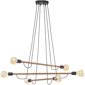 TK Lighting Helix Cluster Pendant Ceiling Light Black, Walnut 6xE27 TK Lighting Helix Cluster Pendant Ceiling Light Black, Walnut 6xE27