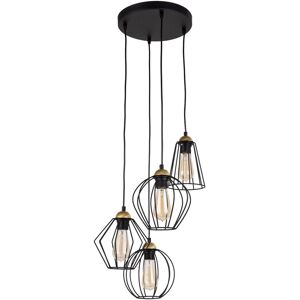 TK Lighting Galaxy Wire Frame Cluster Pendant Ceiling Light Black, Brass 4xE27 TK Lighting Galaxy Wire Frame Cluster Pendant Ceiling Light Black, Brass 4xE27