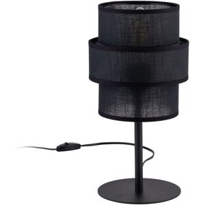 TK Lighting Calisto Table Lamp With Round Shade Black 1xE27 TK Lighting Calisto Table Lamp With Round Shade Black 1xE27