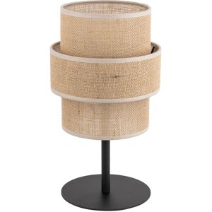 TK Lighting Calisto Table Lamp With Round Shade Black, Brown 1xE27 TK Lighting Calisto Table Lamp With Round Shade Black, Brown 1xE27