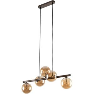 TK Lighting Ester Bar Pendant Ceiling Light Brown, Amber Glass 5xG9 TK Lighting Ester Bar Pendant Ceiling Light Brown, Amber Glass 5xG9