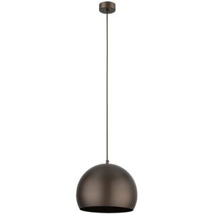 TK Lighting Zoe 27cm Dome Pendant Ceiling Light Brown 1xE27 TK Lighting Zoe 27cm Dome Pendant Ceiling Light Brown 1xE27