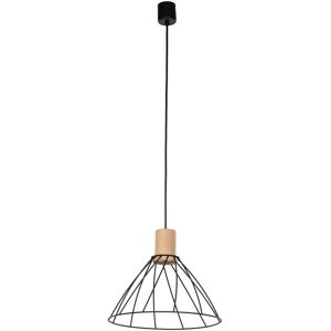 TK Lighting Modesto 29.5cm Wire Frame Pendant Ceiling Light Black, Pine 1xE27 TK Lighting Modesto 29.5cm Wire Frame Pendant Ceiling Light Black, Pine 1xE27