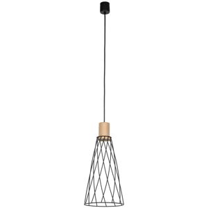 TK Lighting Modesto 19cm Wire Frame Pendant Ceiling Light Black, Pine 1xE27 TK Lighting Modesto 19cm Wire Frame Pendant Ceiling Light Black, Pine 1xE27