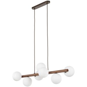 TK Lighting Ester Bar Pendant Ceiling Light Nut Wood 7xG9 TK Lighting Ester Bar Pendant Ceiling Light Nut Wood 7xG9