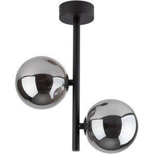 TK Lighting Estera Semi Flush Globe Ceiling Light Black, Graphite Glass 2xG9 TK Lighting Estera Semi Flush Globe Ceiling Light Black, Graphite Glass 2xG9