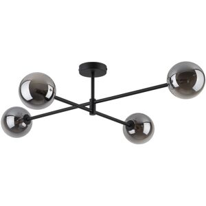 TK Lighting Sarius Multi Arm Semi Flush Ceiling Lamp Black, Graphite Glass 4xG9 TK Lighting Sarius Multi Arm Semi Flush Ceiling Lamp Black, Graphite Glass 4xG9