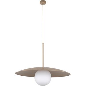 TK Lighting Slate Dome Pendant Ceiling Light Brown, Opal Glass 1xE27 TK Lighting Slate Dome Pendant Ceiling Light Brown, Opal Glass 1xE27