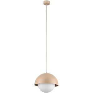 TK Lighting Bono Dome Pendant Ceiling Light Brown, Opal Glass 1xE27 TK Lighting Bono Dome Pendant Ceiling Light Brown, Opal Glass 1xE27