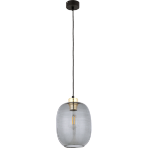 TK Lighting Delta Dome Pendant Ceiling Light Black, Graphite Glass 1xE27 TK Lighting Delta Dome Pendant Ceiling Light Black, Graphite Glass 1xE27