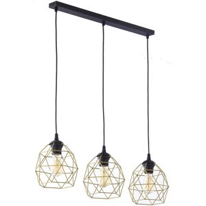 TK Lighting Galaxy Wire Frame Bar Pendant Ceiling Light Black, Gold 3xE27 TK Lighting Galaxy Wire Frame Bar Pendant Ceiling Light Black, Gold 3xE27