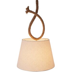 Näve Rope Pendant Light - 35cm, White, Natural Jute, E27 Näve Rope Pendant Light - 35cm, White, Natural Jute, E27