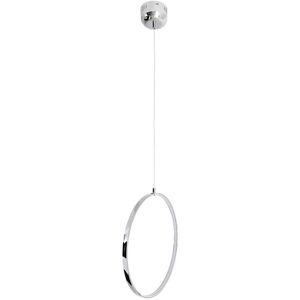 Näve Lighting Loop Line LED Ring Pendant Ceiling Light Chrome 3000K Näve Lighting Loop Line LED Ring Pendant Ceiling Light Chrome 3000K