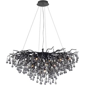 Paul Neuhaus Black Crystal Chandelier - G9 40W - Modern Lighting Paul Neuhaus Black Crystal Chandelier - G9 40W - Modern Lighting