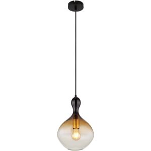 Globo Lighting Aladdin 23cm Dome Pendant Ceiling Light Matt Black Smoke Glass Shade 1x E27 Globo Lighting Aladdin 23cm Dome Pendant Ceiling Light Matt Black Smoke Glass Shade 1x E27