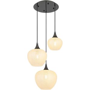 Globo Lighting Maxy Cluster Pendant Ceiling Light Gunmetal Clear Glass Shade 3x E27 Globo Lighting Maxy Cluster Pendant Ceiling Light Gunmetal Clear Glass Shade 3x E27