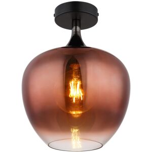 Globo Lighting Maxy Globe Ceiling Light Matt Black Copper Glass Shade 1x E27 Globo Lighting Maxy Globe Ceiling Light Matt Black Copper Glass Shade 1x E27