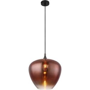 GLOBO Maxy Pendant Light - E27, 400mm, Black, Copper GLOBO Maxy Pendant Light - E27, 400mm, Black, Copper