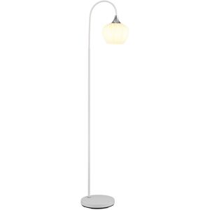 Globo Lighting Maxy Arc Glass Floor Lamp White Matt Opal Glass Shade 1x E27 Globo Lighting Maxy Arc Glass Floor Lamp White Matt Opal Glass Shade 1x E27