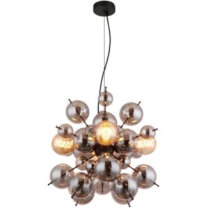 Globo Lighting Udo Globe Pendant Ceiling Light Matt Black Balls Smoke Glass Shade 4x E27 Globo Lighting Udo Globe Pendant Ceiling Light Matt Black Balls Smoke Glass Shade 4x E27