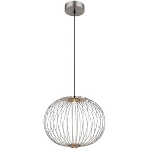 Globo Lighting Galway 50cm Wire Frame Pendant Ceiling Light Nickel Matt LED 3000K Globo Lighting Galway 50cm Wire Frame Pendant Ceiling Light Nickel Matt LED 3000K