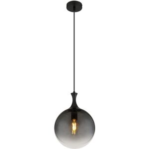 GLOBO Dalton Pendant Light - E27, 250mm, 141cm, Black Smoky Glass GLOBO Dalton Pendant Light - E27, 250mm, 141cm, Black Smoky Glass