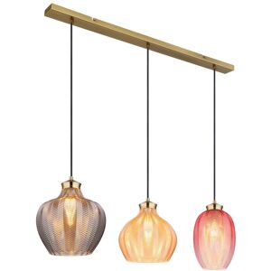 Globo Lighting Jessica Bar Pendant Ceiling Light Gold Colours Matt Glass Shade 3x E27 Globo Lighting Jessica Bar Pendant Ceiling Light Gold Colours Matt Glass Shade 3x E27
